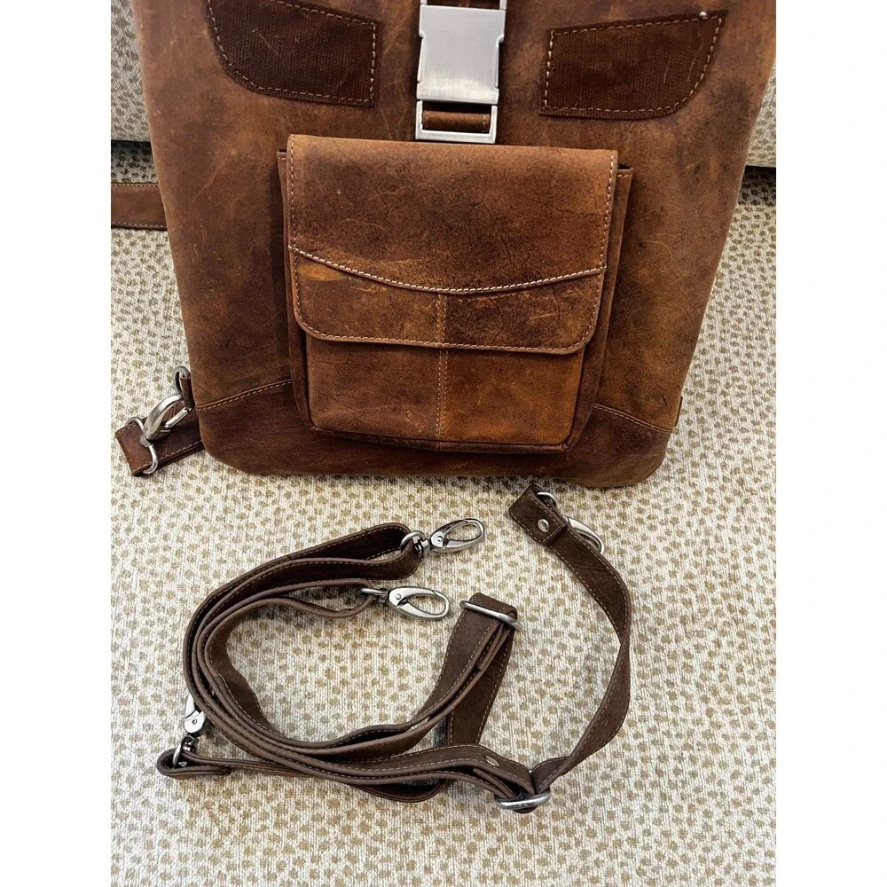 SANTORO Michael Designs The Flight Jacket iPad Mac Case Brown Leather 2 Straps